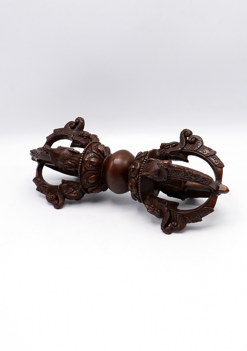 Copper Oxydized Dorjee Vajra 13"L