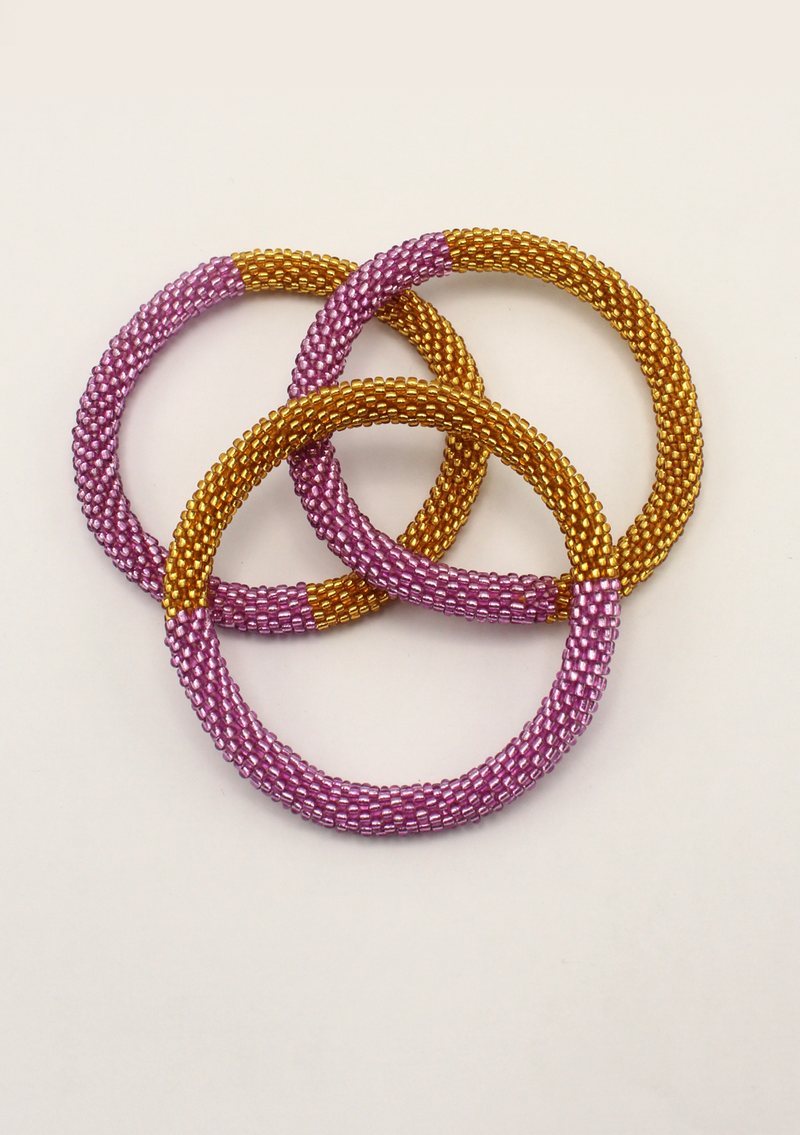 Pure Golden  Roll on  Beads Bracelet