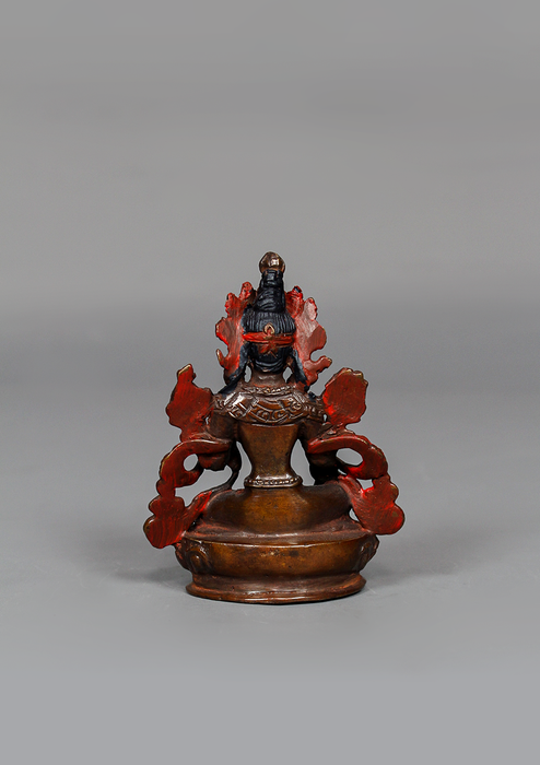 Copper Oxydized Green Tara Statue 3.5" H