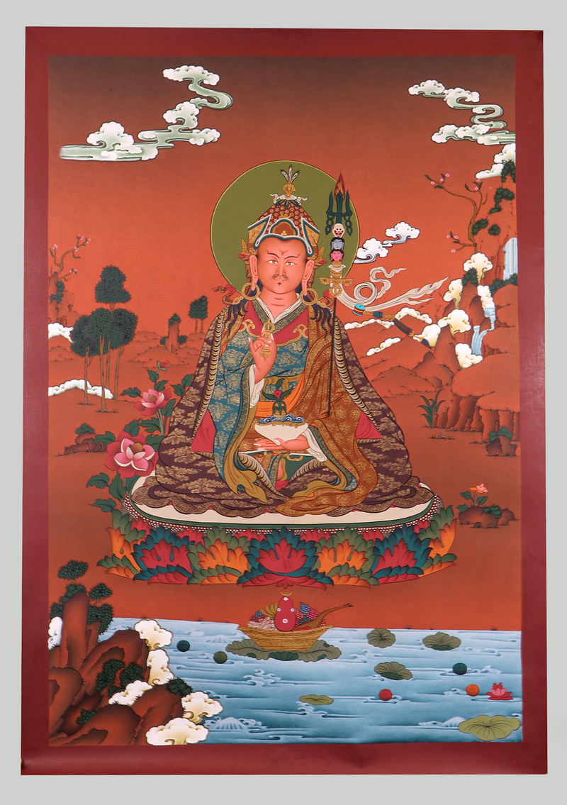 Guru Rinpoche Lotus Born Master Thangka Painting (Meditation Series)