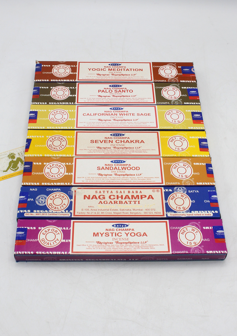 Nag Champa Satya Yoga Healing Incense Set Pack of 7, 15 gm each
