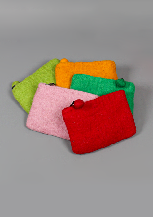 Felt Purse With Cute Cat Design