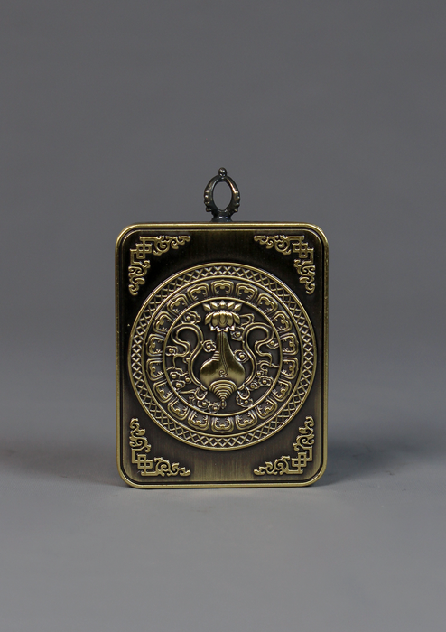 Vajrasattva Mini Thangka Amulet Pendant