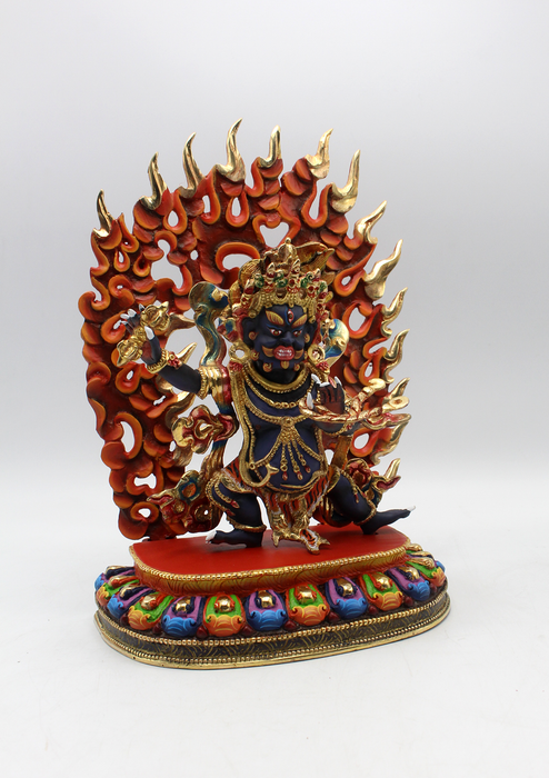 Vajrapani Handpainted Tibetan Wrathful Statue RAJUMU NI SAKYA