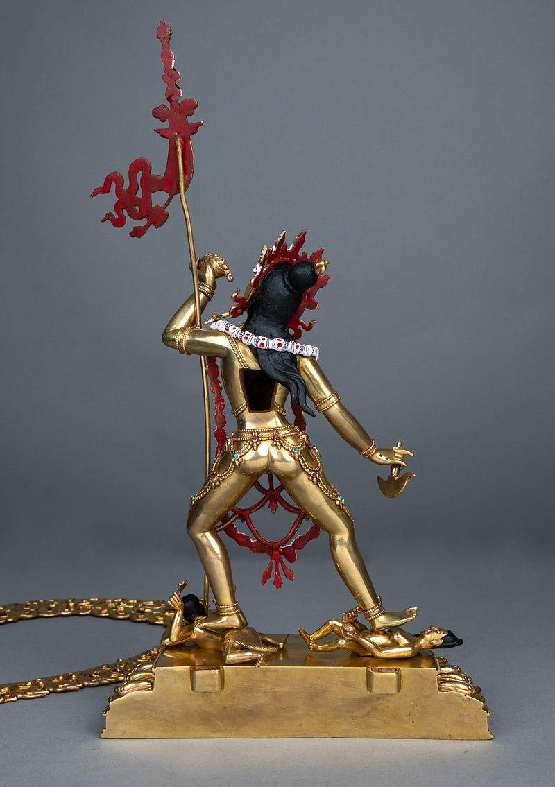 Masterarts 24K Fully Gold Plated Yogini Statue 15"H