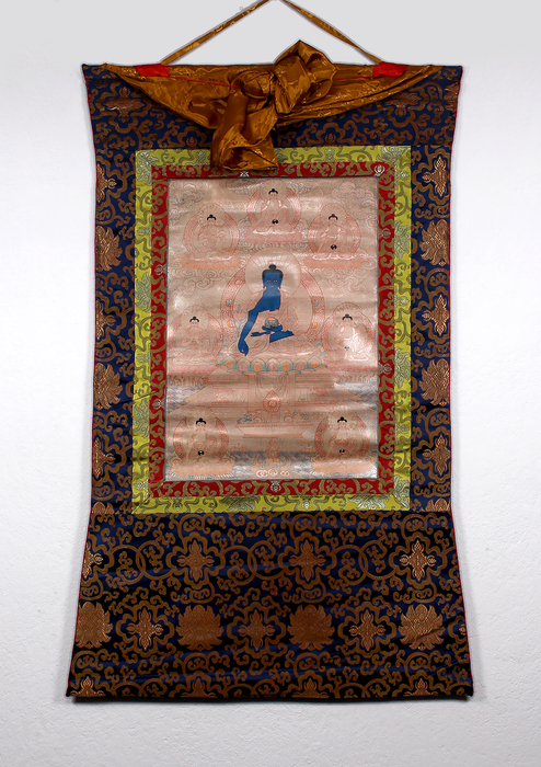 Medicine Buddha Brocade Thangka Painting