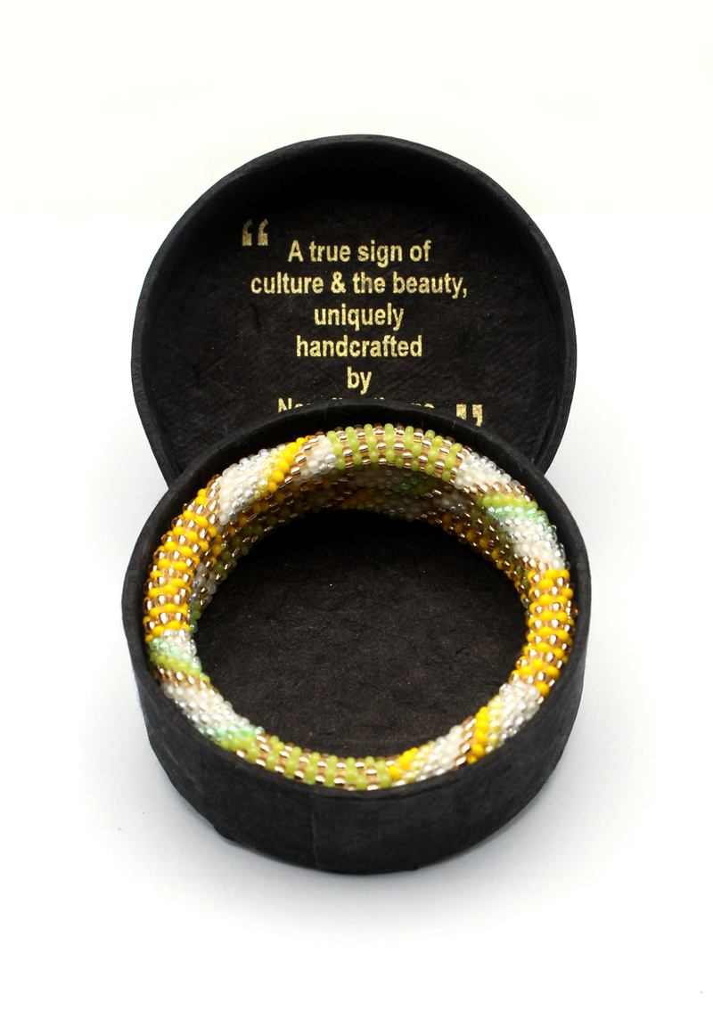 Kalaphatar Roll on Beads Bracelet Gift Set of 3 in Eco-Friendly Jewelry Box