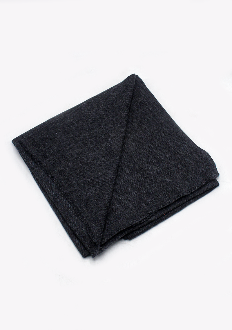 Dark Gray Mix Wool Cashmere Shawl