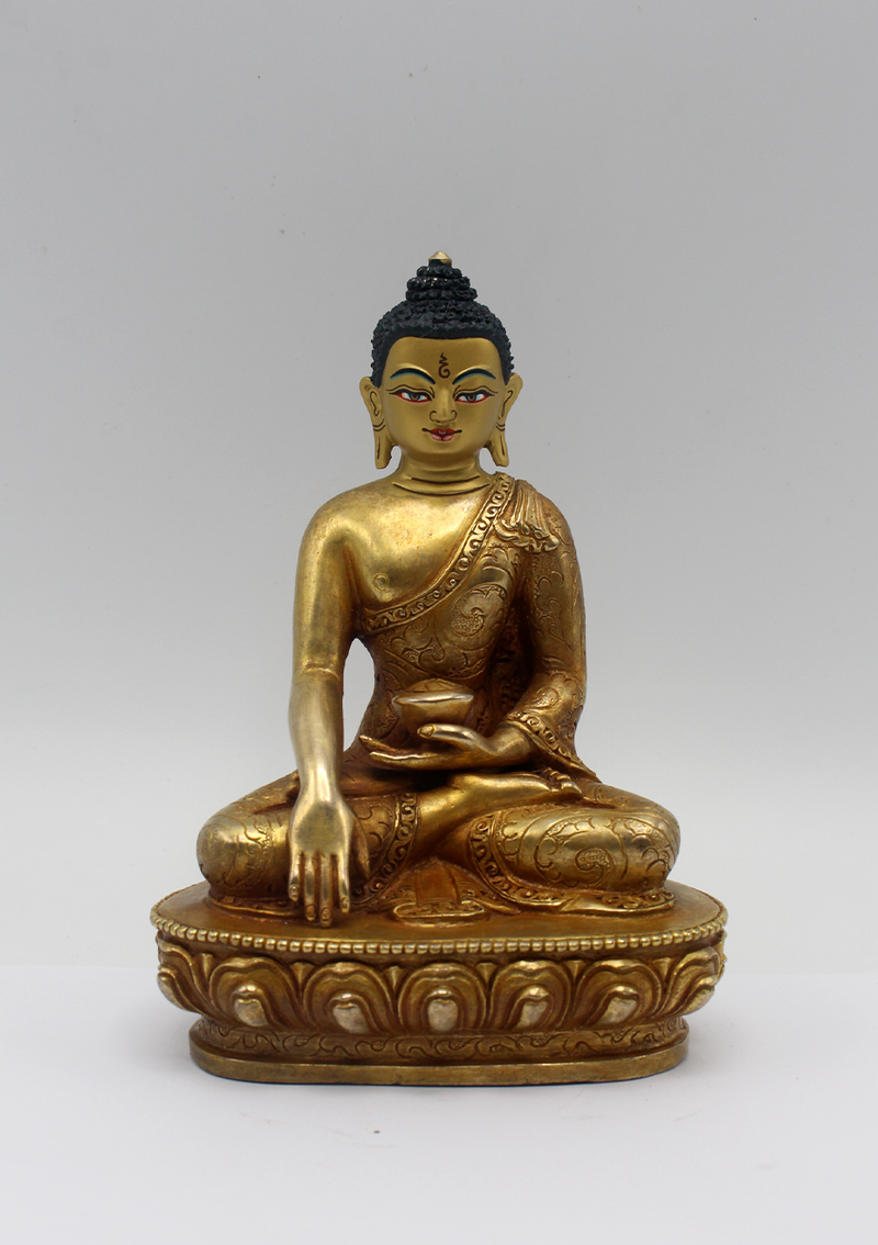 Fully Gold Plated Shakyamuni Buddha Statue