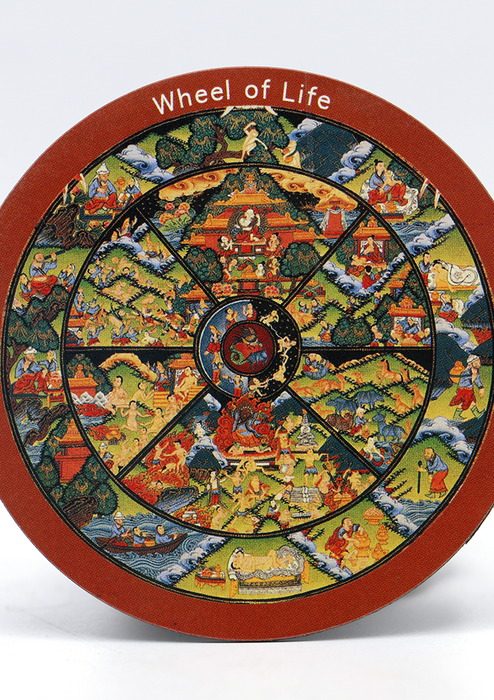 Wheel of Life Round Fridge Magnet