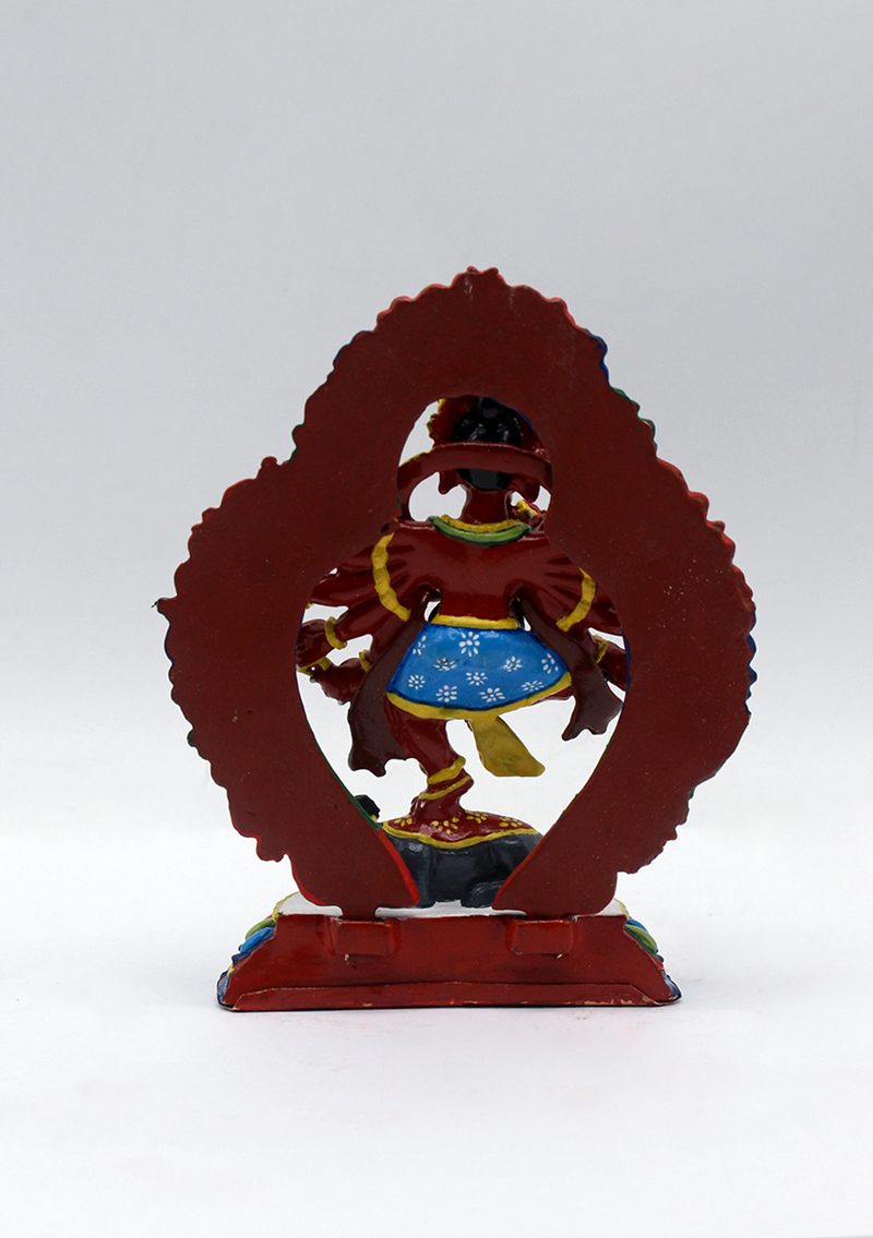 Hand Painted Copper Ganesha Statue 4"H