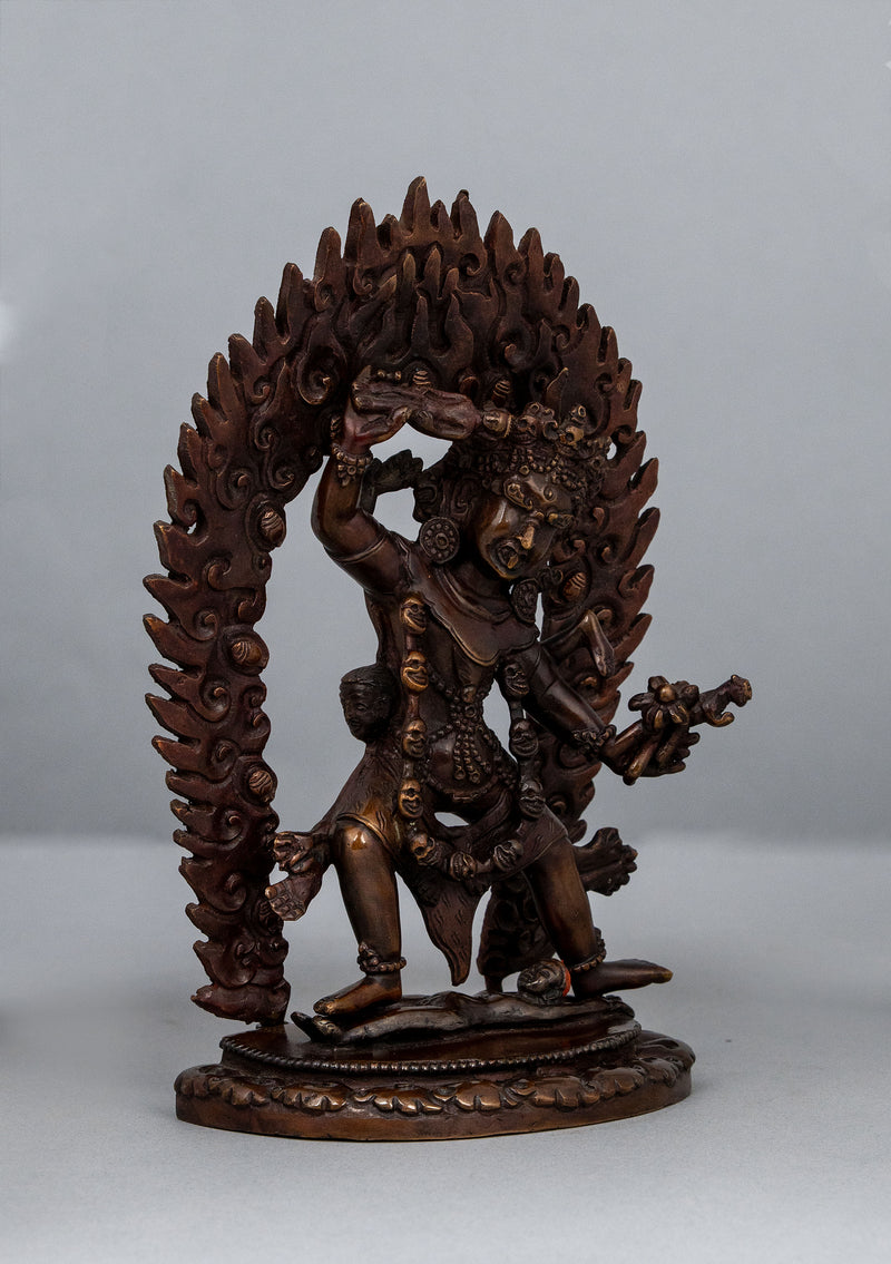 Copper Oxidized Ekajati Dakini Statue