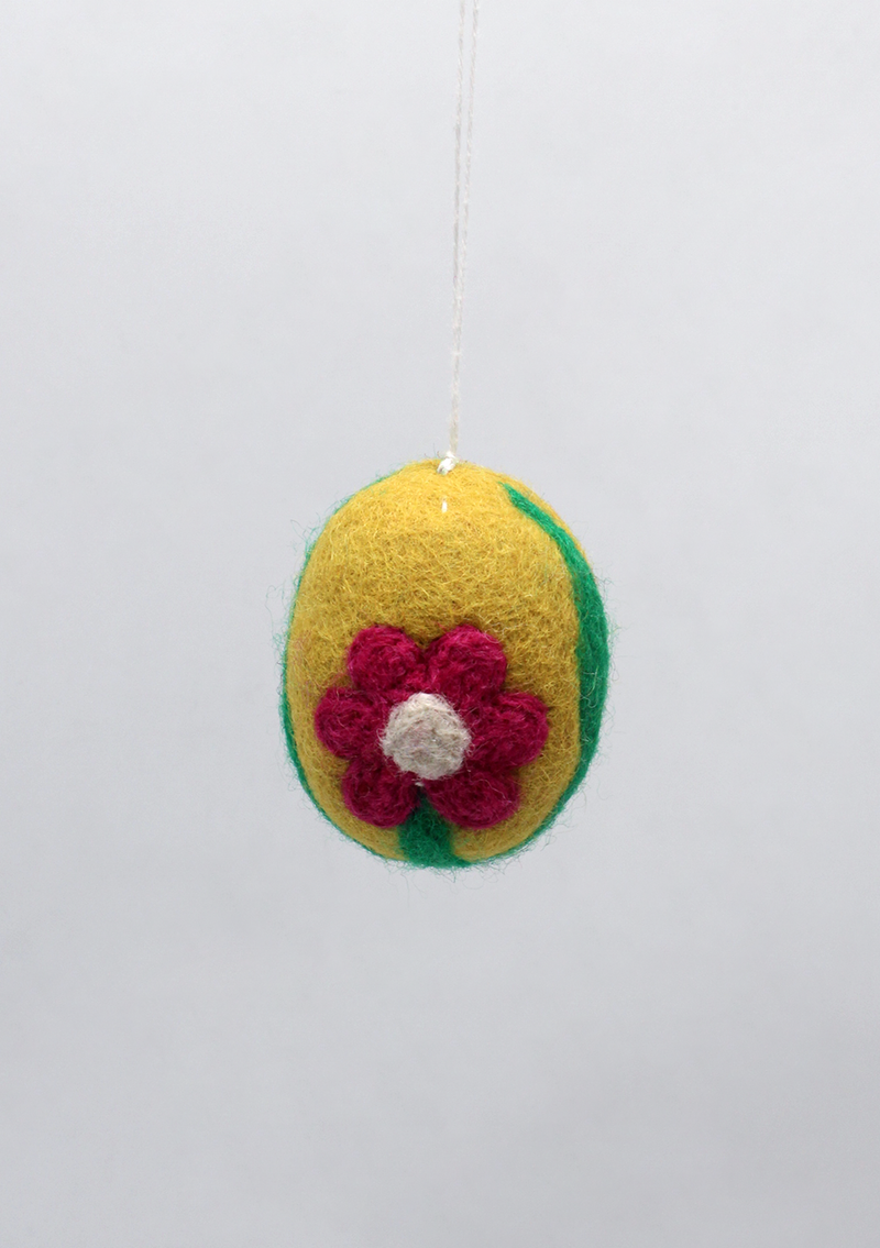 Multi Color Handmade Felt Easter Egg Ornaments