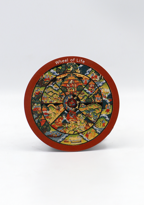 Wheel of Life Round Fridge Magnet