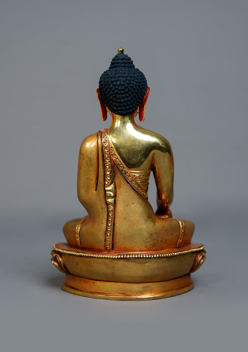 Handmade Copper Gilt  Buddha Sculpture for Meditation, Altar & Home Décor