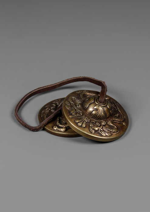 Antique Dragon Carving Meditation Cymbals