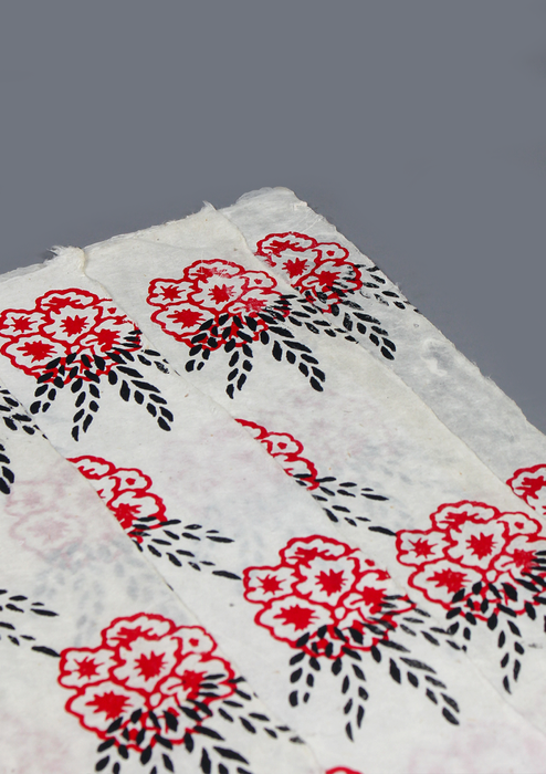 Rhododendron Printed Lokta Paper Gift Wrap