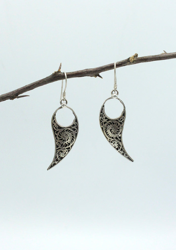 Sterling Silver Filigree Dangle Earrings