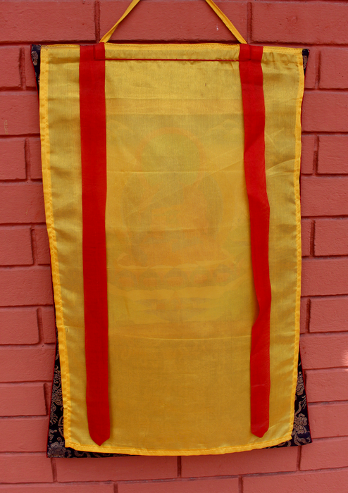 Medicine Buddha Wall Hanging Banner with Brocade STOCK CLERANCE SALE