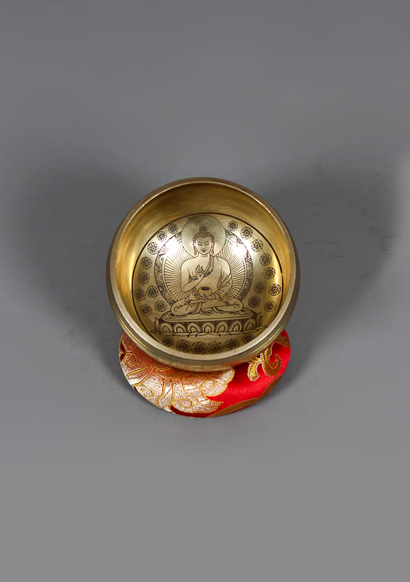 Amoghasiddhi Buddha Singing Bowl 3" D