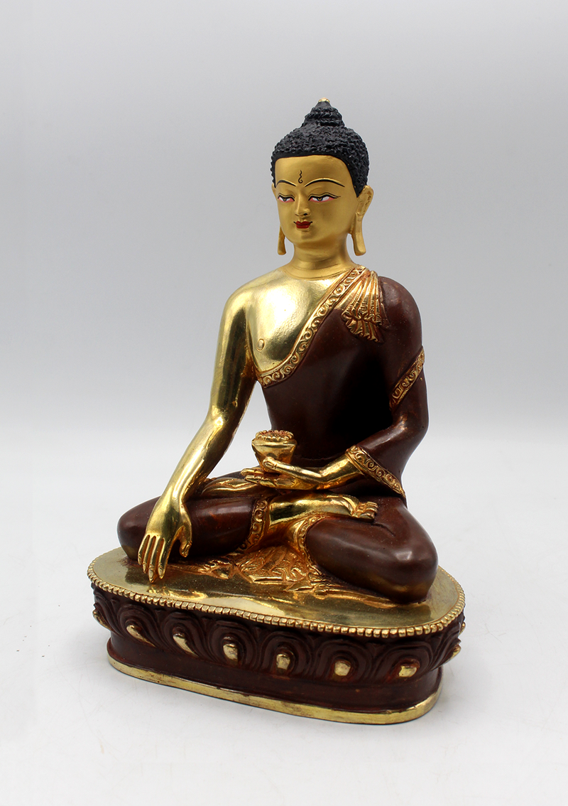 Gold Plated Shakyamuni Buddha Statue