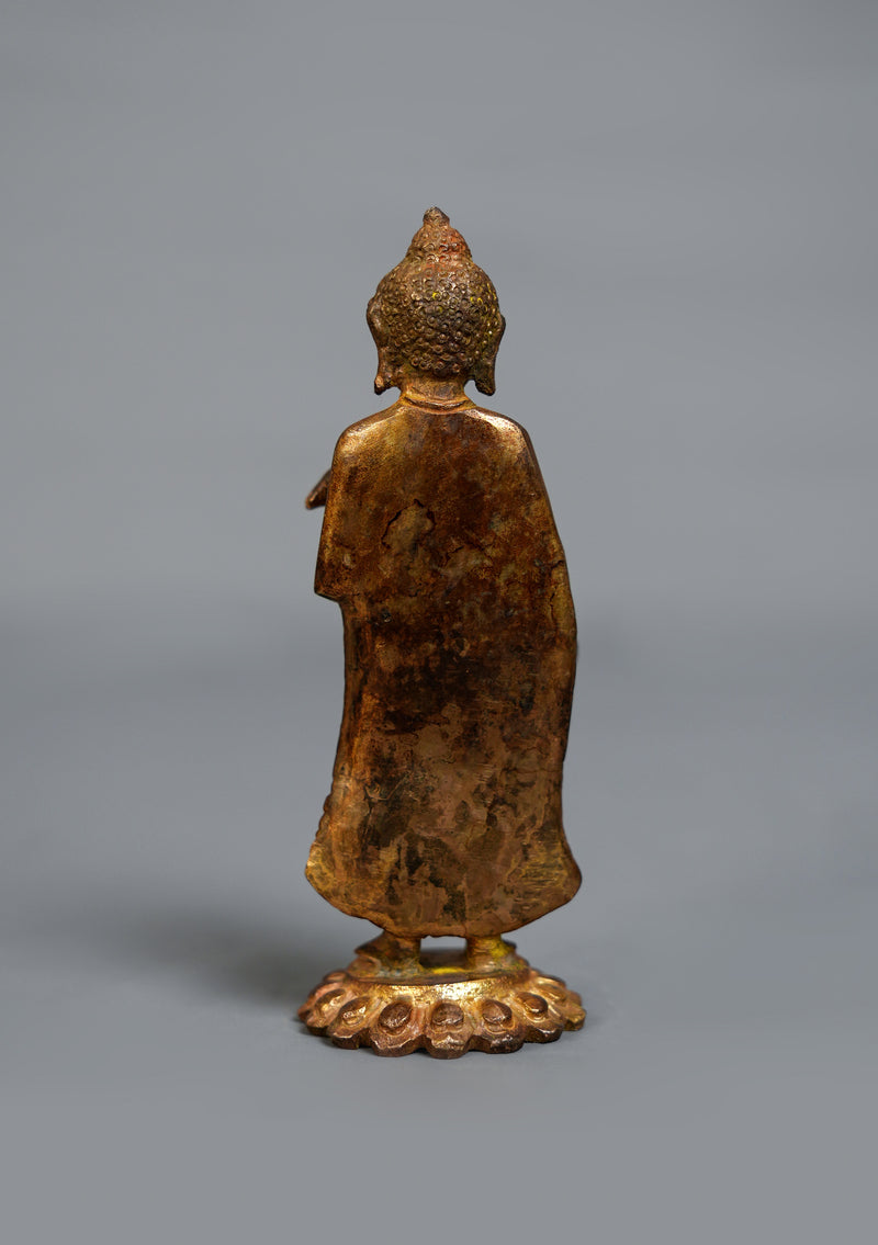 Antique Style Dipankar Buddha Statue 5" H