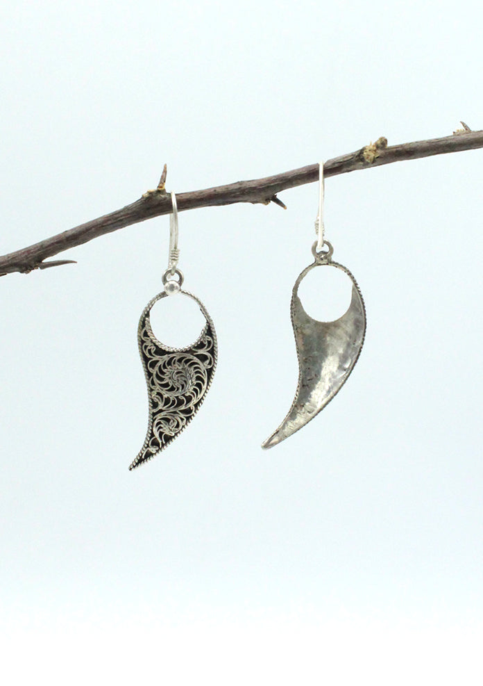 Sterling Silver Filigree Dangle Earrings