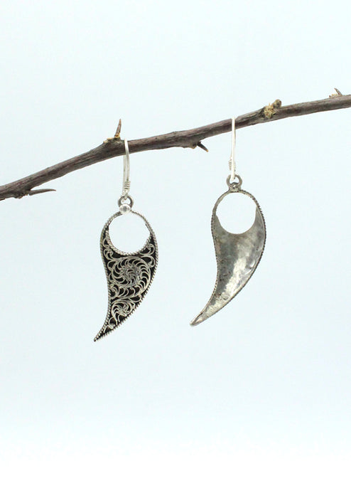 Sterling Silver Filigree Dangle Earrings