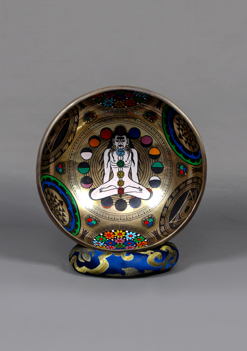 Hand Painted Seven Chakra Singing Bowl 7"