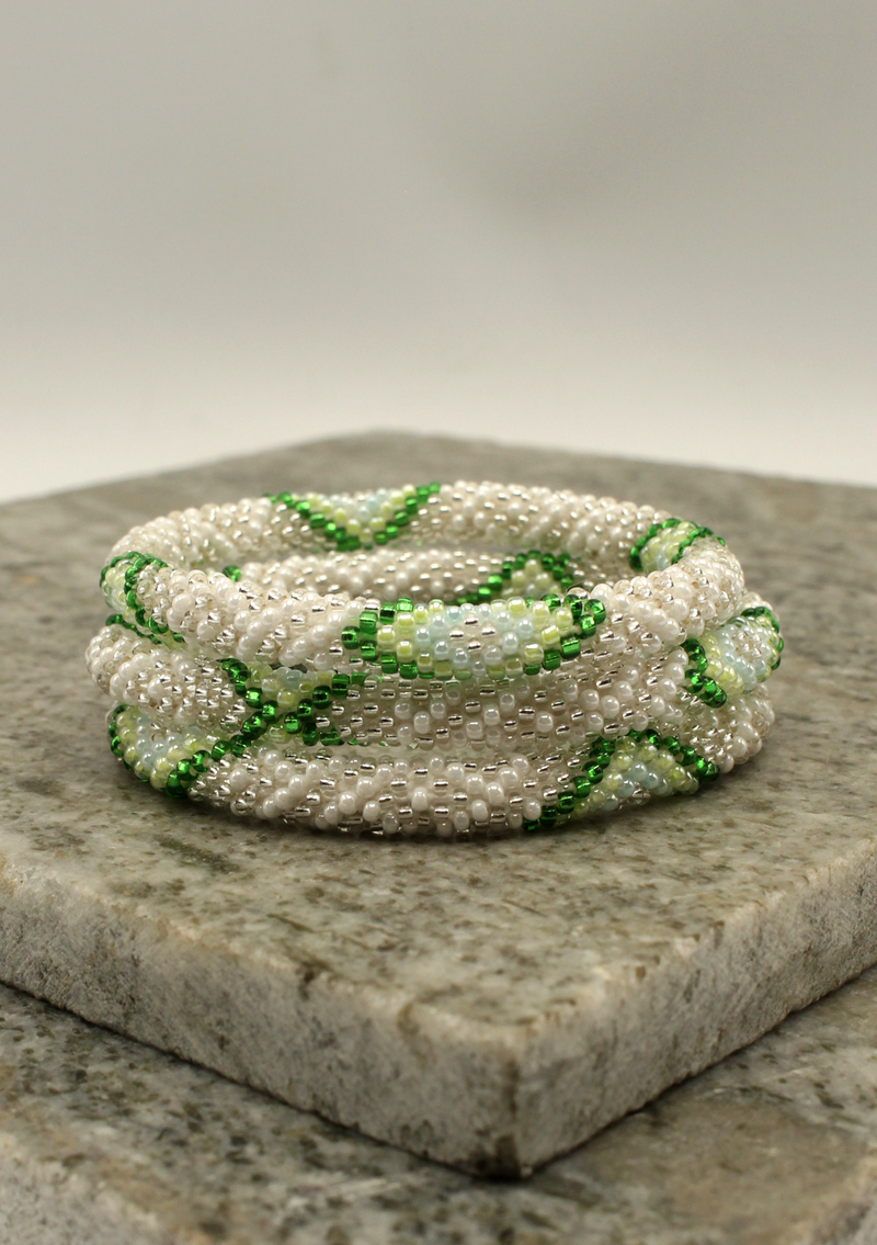 Parrot Stripe Roll on  Beads Bracelet