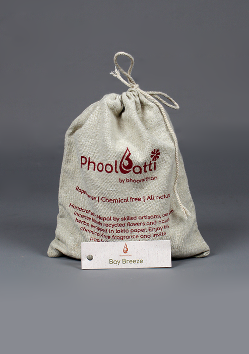 Phoolbatti Rope Incense with Spiral Clay Incense Burner