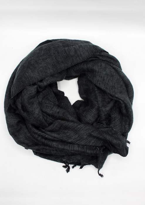 Greyish Black Hand-loomed Soft Yak Wool Blanket