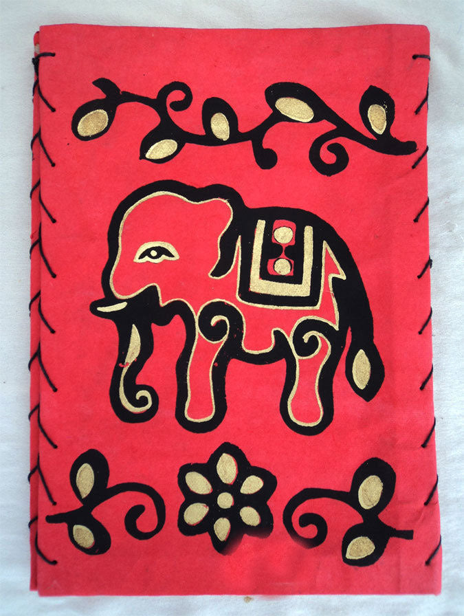 Elephant Print Lokta Paper Lamp Shade