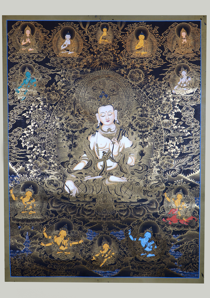 Black Gold White Tara  Thangka Painting