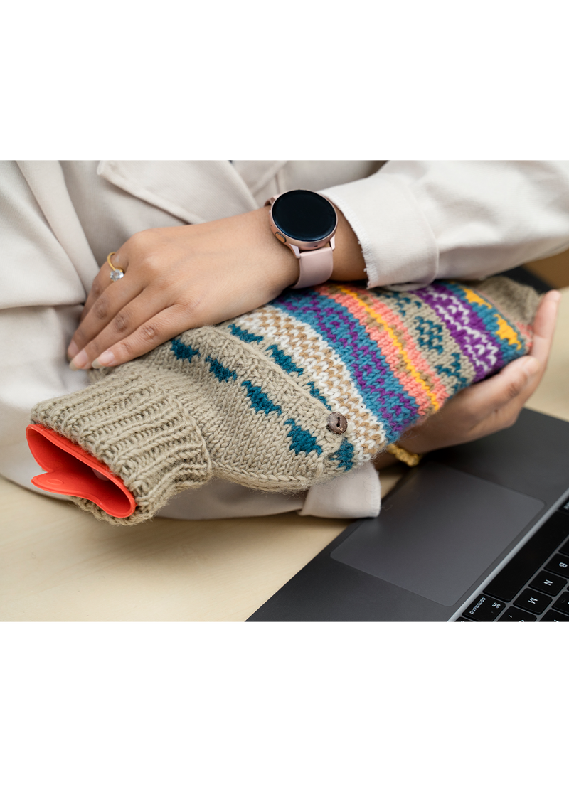 Handknitted Woolen Hot Water Bag Cover
