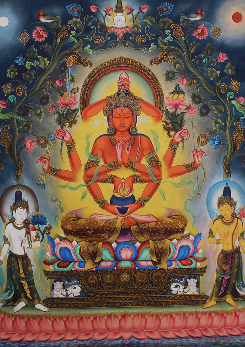 Namasangiti Manjushree Newari Paubha Print