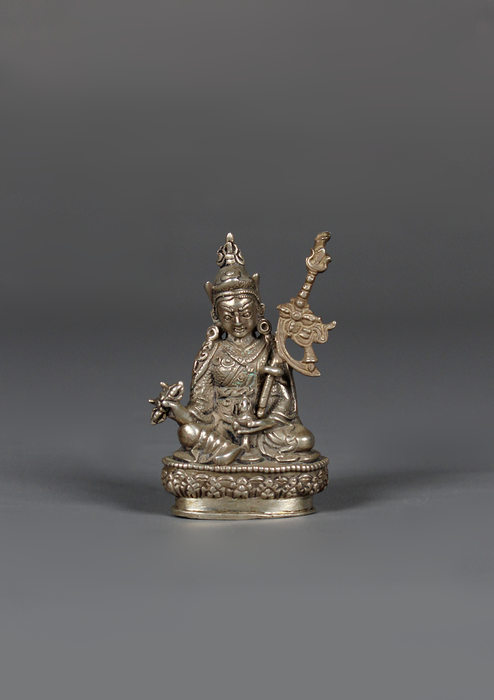 Sterling Silver 925  Guru Rinpoche Statue 5.5 cm H