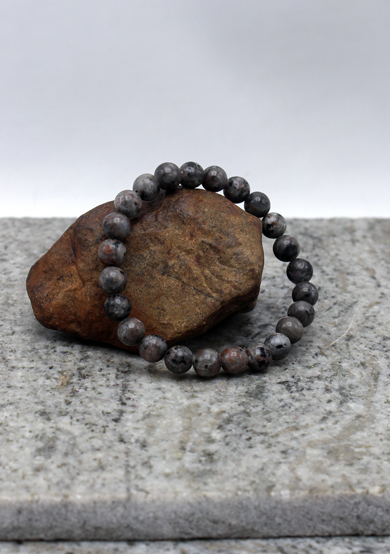 Grey-Black Beads Wrist Bracelet