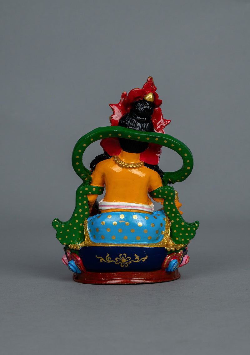 Handpainted Resin Dzambhala Statue 6.75"H