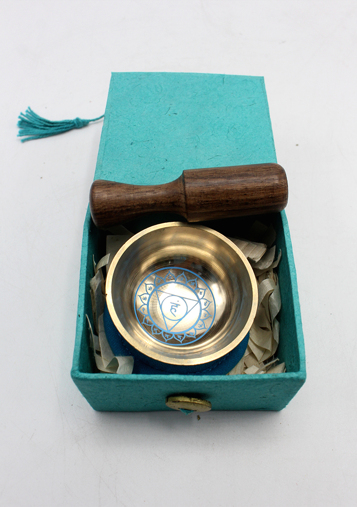Throat Chakra Energy Meditation Mini Singing Bowl