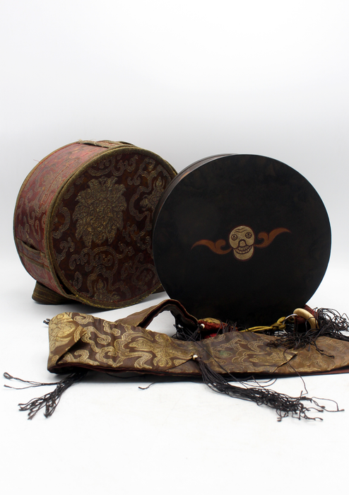 Exclusive Tibetan Antique Chod Drum Damaru