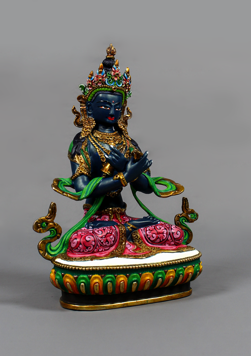 Vajradhara Handpainted Gold Gilded Statue