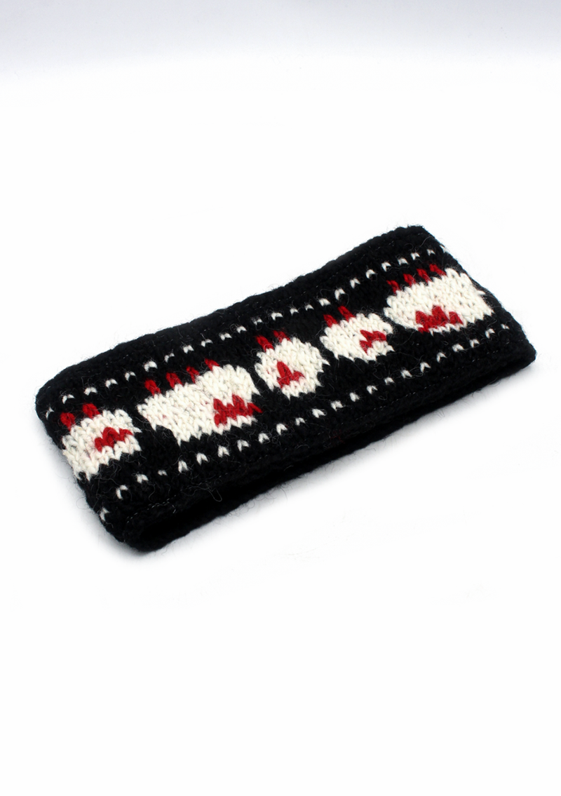 Pure Wool  Sheep Sheep Head Band with Inner Fleece