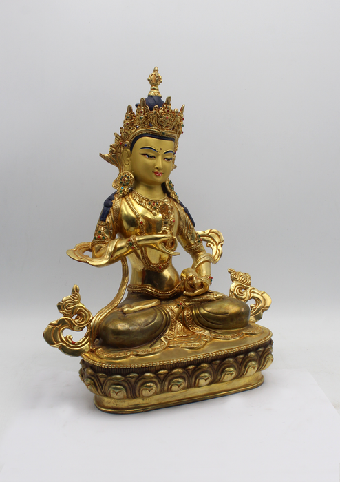 Masterpiece 24 K Partly Gold Plated Vajrasattva Statue