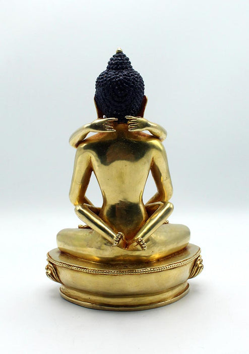 Samantabhadra 24k Gold Gilded Buddha Shakti Statue