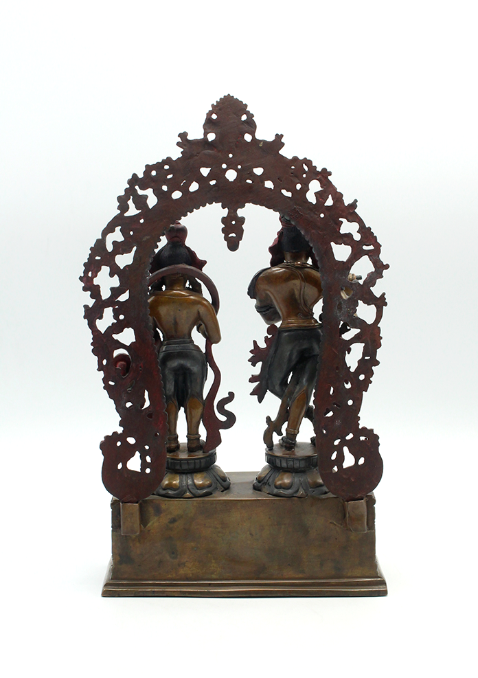 Radha Krishna Copper Oxydized Statue Symbol of Love