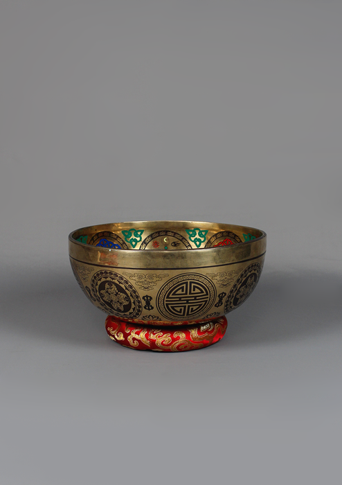 Guru Rinpoche  Thangka Arts Painting Singing Bowl 9"