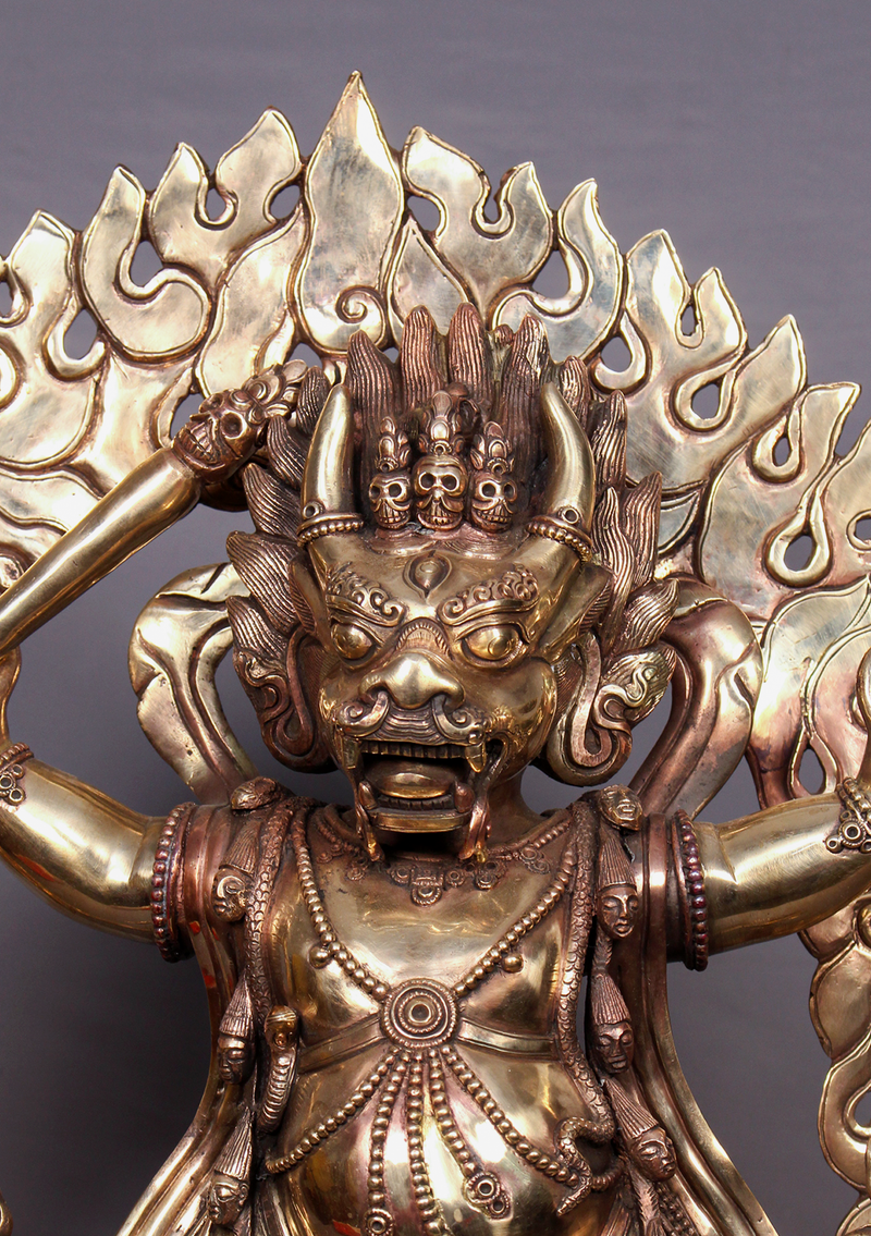 Masterpiece Copper Yamantaka Statue 23" H
