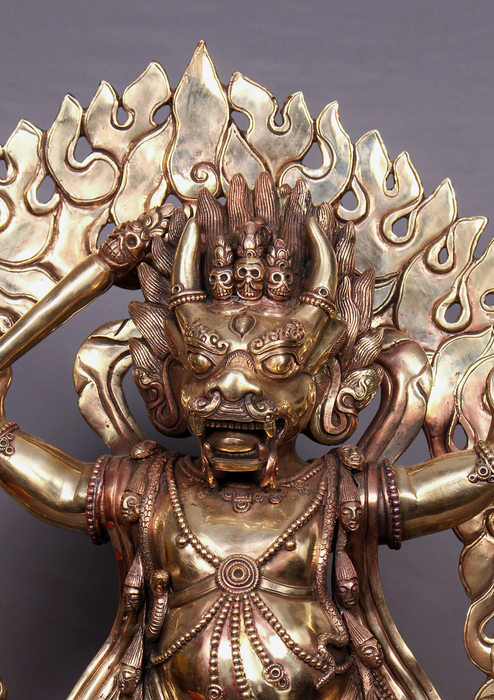 Masterpiece Copper Yamantaka Statue 23" H