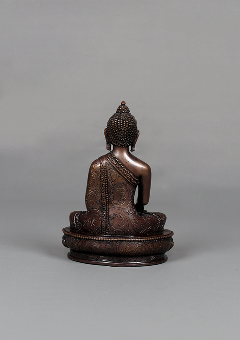 5 Inch Copper Shakyamuni Buddha Statue – Handmade Buddhist Art from Nepal